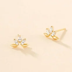 Histoire d'Or Boucles D'oreilles Puces Maralyn Or Jaune Oxyde De Zirconium