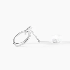 Discount Histoire d'Or Boucles D'oreilles Puces Melissande Or Blanc Diamant