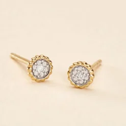 New Histoire d'Or Boucles D'oreilles Puces Mon 1er Diamant or jaune diamant
