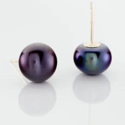 Histoire d'Or Boucles D'oreilles Puces Micaelle Teintees Or Jaune Perle De Culture* Boucles D'Oreilles|Clous D'Oreilles