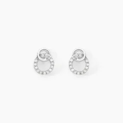Histoire d'Or Boucles D'oreilles Puces Mahaut Or Blanc Diamant* Boucles D'Oreilles|Clous D'Oreilles