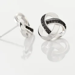 Hot Histoire d'Or Boucles D'oreilles Puces Melina Argent Blanc Oxyde De Zirconium