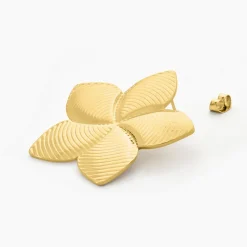 Online Histoire d'Or Boucles D'oreilles Puces Maora Acier Jaune