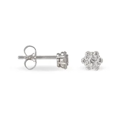 Histoire d'Or Boucles D'oreilles Puces Magnolia Or Blanc Diamant* Boucles D'Oreilles|Clous D'Oreilles