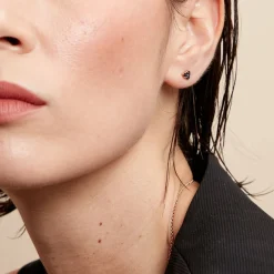 Histoire d'Or Boucles D'oreilles Puces Midnight Royalty Plaqué Or Jaune Oxyde* Boucles D'Oreilles|Boucles D'Oreilles Fantaisie