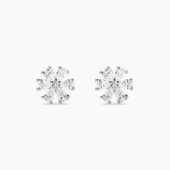 Histoire d'Or Boucles D'oreilles Puces Maelane Or Blanc Oxyde De Zirconium* Boucles D'Oreilles|Clous D'Oreilles