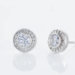 Histoire d'Or Boucles D'oreilles Puces Marquise Argent Blanc Oxyde De Zirconium