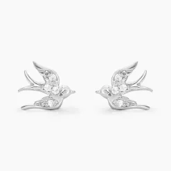 New Histoire d'Or Boucles D'oreilles Puces Marilla Argent Blanc Oxyde De Zirconium