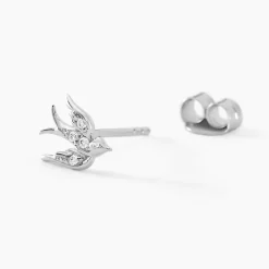 New Histoire d'Or Boucles D'oreilles Puces Marilla Argent Blanc Oxyde De Zirconium
