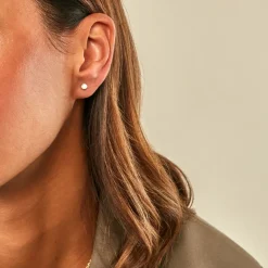 Histoire d'Or Boucles D'Oreilles Puces Nikandros Or Jaune Nacre* Boucles D'Oreilles|Clous D'Oreilles