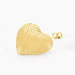 Online Histoire d'Or Boucles D'oreilles Puces Nolene Acier Jaune