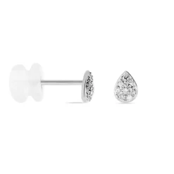 Histoire d'Or Boucles D'oreilles Puces Nevena Or Blanc Diamant* Boucles D'Oreilles|Clous D'Oreilles
