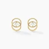 Histoire d'Or Boucles D'oreilles Puces Nid D'amour Or Jaune Diamant