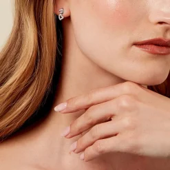 Histoire d'Or Boucles D'oreilles Puces Nonna Argent Blanc Oxyde De Zirconium* Boucles D'Oreilles|Boucles D'Oreilles Fantaisie