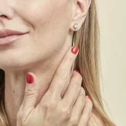 Histoire d'Or Boucles D'oreilles Puces Nilay Plaqué Or Jaune Oxyde De Zirconium