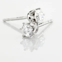 Histoire d'Or Boucles D'oreilles Puces Natalia Pl Platine Blanc Diamant