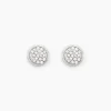 Outlet Histoire d'Or Boucles D'oreilles Puces Or Blanc Strass