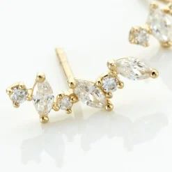 Histoire d'Or Boucles D'oreilles Puces Or Jaune Fortunella Oxydes De Zirconium* Boucles D'Oreilles|Clous D'Oreilles