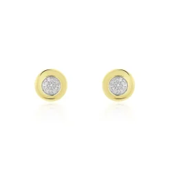 Outlet Histoire d'Or Boucles D'oreilles Puces Or Jaune Laurissa Diamants