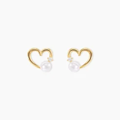 Histoire d'Or Boucles D'oreilles Puces Or Jaune Fergus Perle De Culture Oxyde* Boucles D'Oreilles|Clous D'Oreilles