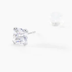 Discount Histoire d'Or Boucles D'oreilles Puces Or Blanc Doreen Oxydes De Zirconium or blanc oxyde