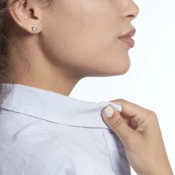 Discount Histoire d'Or Boucles D'oreilles Puces Or Blanc Doreen Oxydes De Zirconium or blanc oxyde