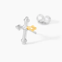Best Histoire d'Or Boucles D'Oreilles Puces Or Jaune Oxyde De Zirconium