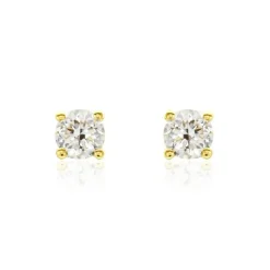 Discount Histoire d'Or Boucles D'oreilles Puces Or Jaune Victoria Diamants