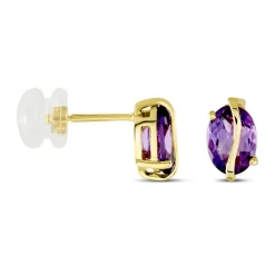 Histoire d'Or Boucles D'oreilles Puces Or Jaune Prudencia Améthystes* Boucles D'Oreilles|Clous D'Oreilles