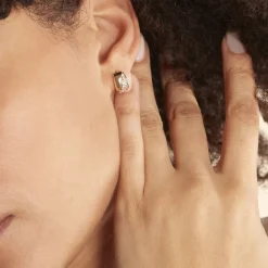 Discount Histoire d'Or Boucles D'oreilles Puces Oliwia Plaqué Or Jaune Oxyde De Zirconium