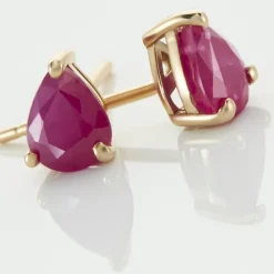 Discount Histoire d'Or Boucles D'oreilles Puces Or Jaune Isador Rubis or jaune rubis