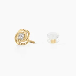 Histoire d'Or Boucles D'oreilles Puces Or Jaune Urlanie Diamants