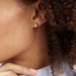 Histoire d'Or Boucles D'oreilles Puces Or Jaune Urlanie Diamants