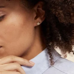 Histoire d'Or Boucles D'oreilles Puces Or Jaune Urlanie Diamants