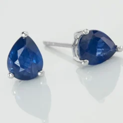 Histoire d'Or Boucles D'oreilles Puces Or Blanc Isador Saphir* Boucles D'Oreilles|Clous D'Oreilles