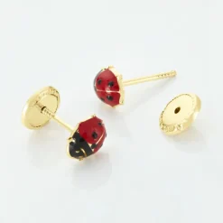 Histoire d'Or Boucles D'oreilles Puces Or Jaune Helidie Email* Boucles D'Oreilles|Clous D'Oreilles