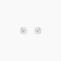 Outlet Histoire d'Or Boucles D'oreilles Puces Or Jaune Katherina Oxyde De Zirconium or jaune oxyde