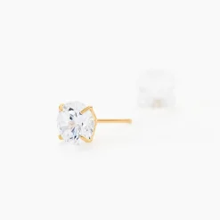 Outlet Histoire d'Or Boucles D'oreilles Puces Or Jaune Katherina Oxyde De Zirconium or jaune oxyde