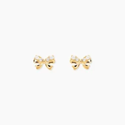 Histoire d'Or Boucles D'oreilles Puces Or Jaune Brunnera Oxydes De Zirconium* Boucles D'Oreilles|Clous D'Oreilles