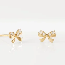 Histoire d'Or Boucles D'oreilles Puces Or Jaune Brunnera Oxydes De Zirconium* Boucles D'Oreilles|Clous D'Oreilles
