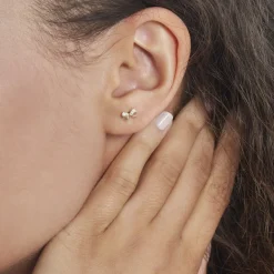 Histoire d'Or Boucles D'oreilles Puces Or Jaune Brunnera Oxydes De Zirconium* Boucles D'Oreilles|Clous D'Oreilles