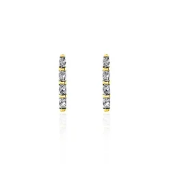 Clearance Histoire d'Or Boucles D'oreilles Puces Or Jaune Puces Judy Diamants