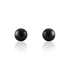 Clearance Histoire d'Or Boucles D'oreilles Puces Orbe Argent Blanc Céramique