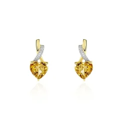 New Histoire d'Or Boucles D'oreilles Puces Or Jaune Clothilde or jaune citrine