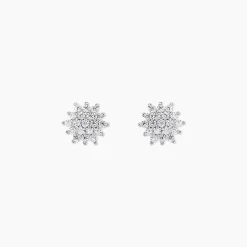 Histoire d'Or Boucles D'oreilles Puces Or Blanc Kristel Oxydes De Zirconium* Boucles D'Oreilles|Clous D'Oreilles