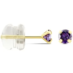 Outlet Histoire d'Or Boucles D'oreilles Puces De Zirconium or jaune oxyde