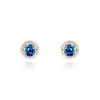 Hot Histoire d'Or Boucles D'oreilles Puces Or Rose Maeva Topazes Oxydes De Zirconium