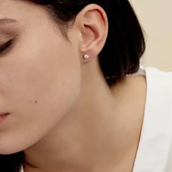 Sale Histoire d'Or Boucles D'oreilles Puces Petrine Argent Blanc Oxyde De Zirconium