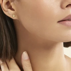 Clearance Histoire d'Or Boucles D'oreilles Puces Philine Fleur Or Jaune