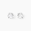 Hot Histoire d'Or Boucles D'oreilles Puces Philia Argent Blanc Oxyde De Zirconium